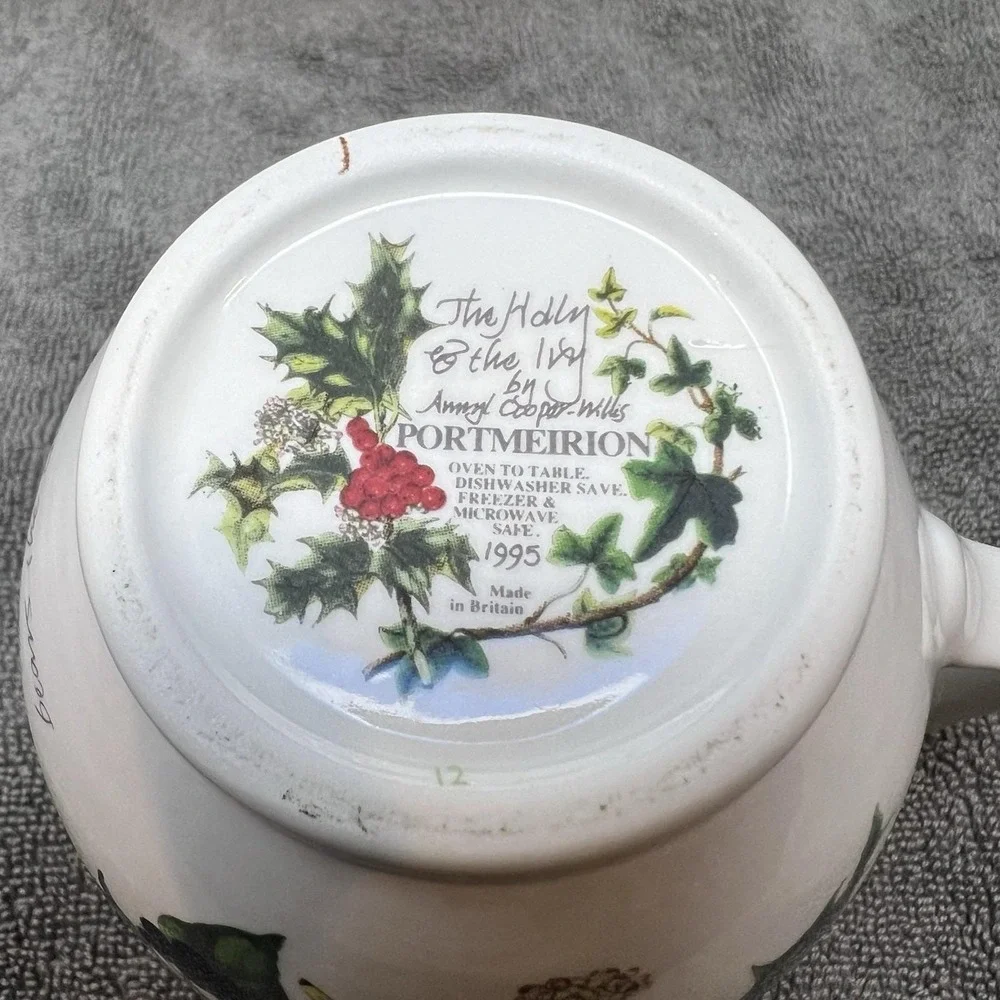 Portmeirion Holly & The Ivy  Sugar & Creamer - Made in Britain EXCELLENT